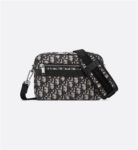 Dior Safari Messenger Bag Dior Oblique Jacquard Beige/Black.